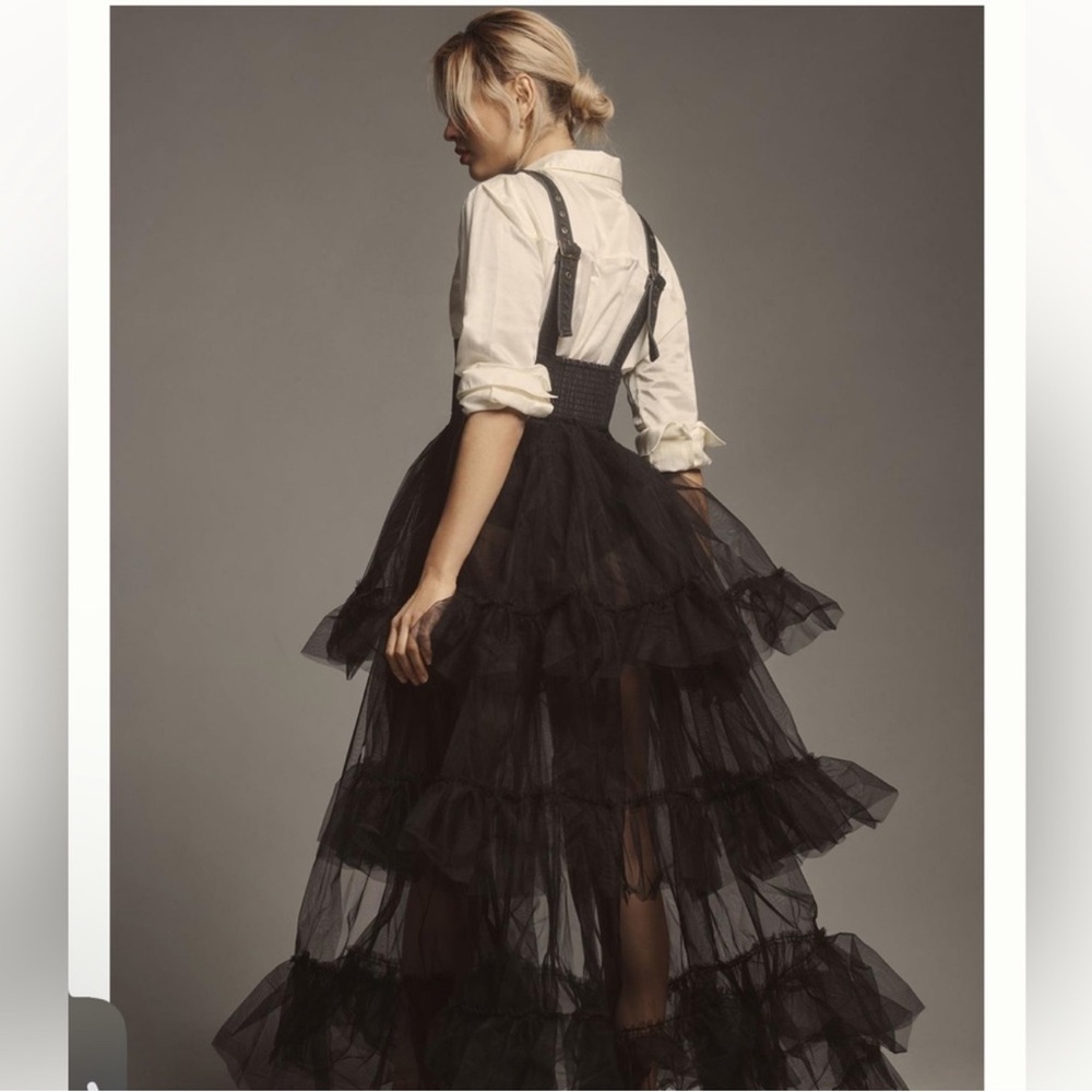 Pilcro Black Tulle Layered Dress - Picture 3 of 10